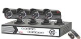 Q-See QR414-411-3 4-Channel H.264 Real-Time Surveillance DVR 4 CMOS Color Camera Kits Pre-Installed 320 GB Hard Drive