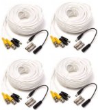 Lot 4 QS100B 100FT BNC Male Cable w 2 Female Connectors