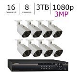 Q-See 3MP HD 1080p Complete IP Surveillance System – 8 Bullet Cameras & 16 Channel NVR with 3 Terabytes