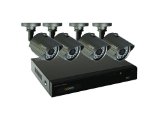 Q-See QT534-4E4-5 4 Channel Full D1 Surveillance System with 4-960H/700TVL Cameras and Pre-Installed 500GB Hard Drive