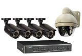 Q-See QT5682-5L7-1 8-Channel 960H DVR with 4 High-Resolution Cameras,1 Pan-Tilt Camera and Pre-Installed 1 TB Hard Drive (Black)