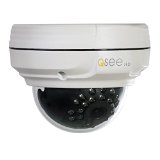 Q-See QTN8038D 3MP 1080P High Definition IP Dome camera with 100″ Night Vision (White)
