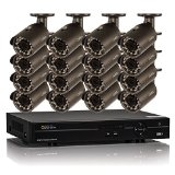 Q-See 16 Channel 1080p HD Security System with 2TB Hard Drive, 16 1080p Bullet Cameras, and 80′ Night Vision