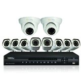 Q-See QC9016-10V1-2 16-Channel AnalogHD DVR with 2TB Hard Drive and 10 HD 720p AnalogHD Cameras (White)