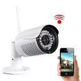 UOKOO Bullet camera-720P HD IP Camera Weatherproof Surveillance Network Camera with Night Vision-Motion Detection Outdoor Security Camera with Built-in 8G SD Card B17